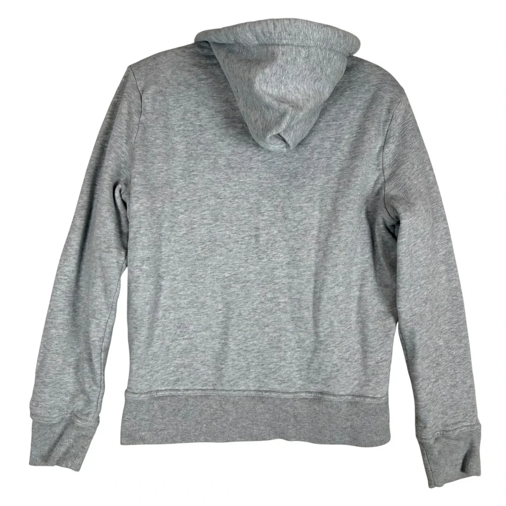 Aeropostale Hoodie Sweatshirt Kids Small Gray Full Zip Sherpa Fleece Lined Logo‎